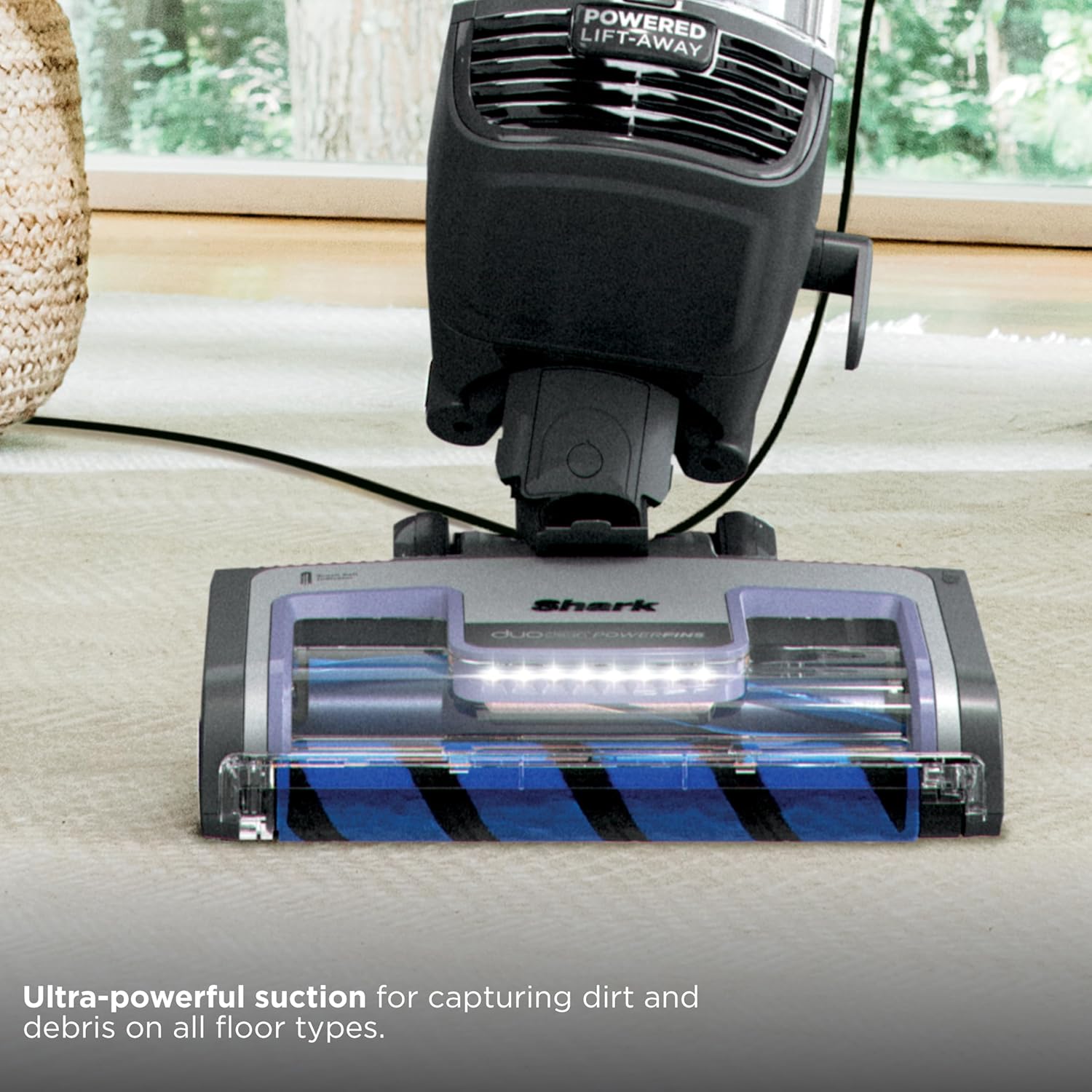 Detalle de Shark Vertex AZ2001AMZ Upright Vacuum with DuoClean PowerFins, Powered Lift-Away, and Self-Cleaning Brushroll