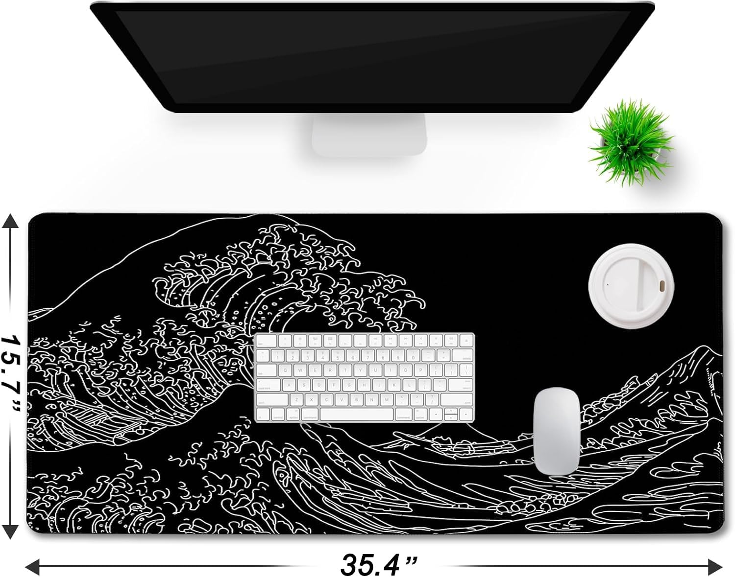 Detalle 2 de TEDNETGO T0A12 XXXL Gaming Mouse Pad, Water-Resistant, Stitched Edge