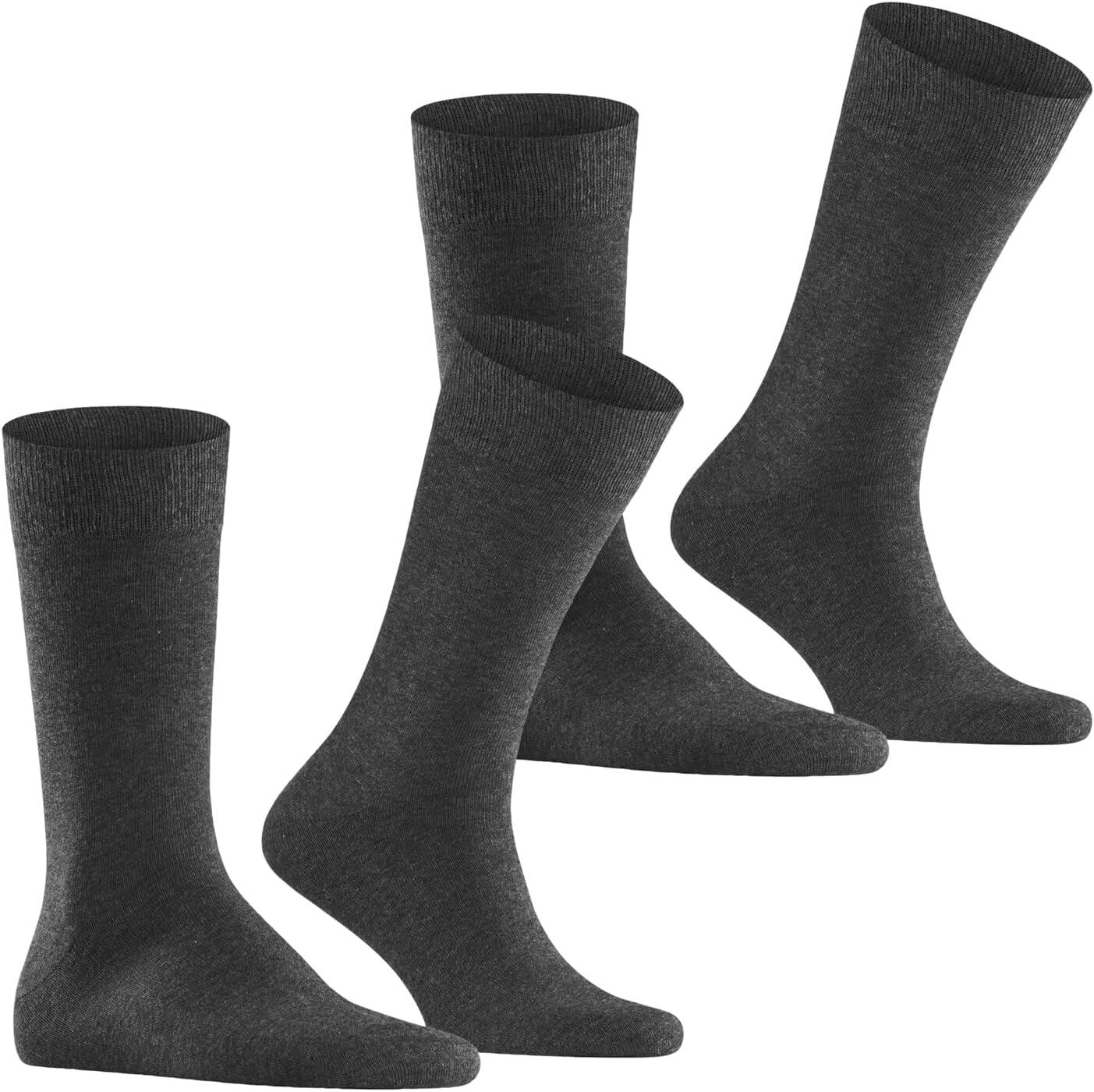 Thumbnail 2 de Burlington Everyday Multipack M So coton unies – 2 paires, Gris Anthracite Mélange (Taille 40-46)