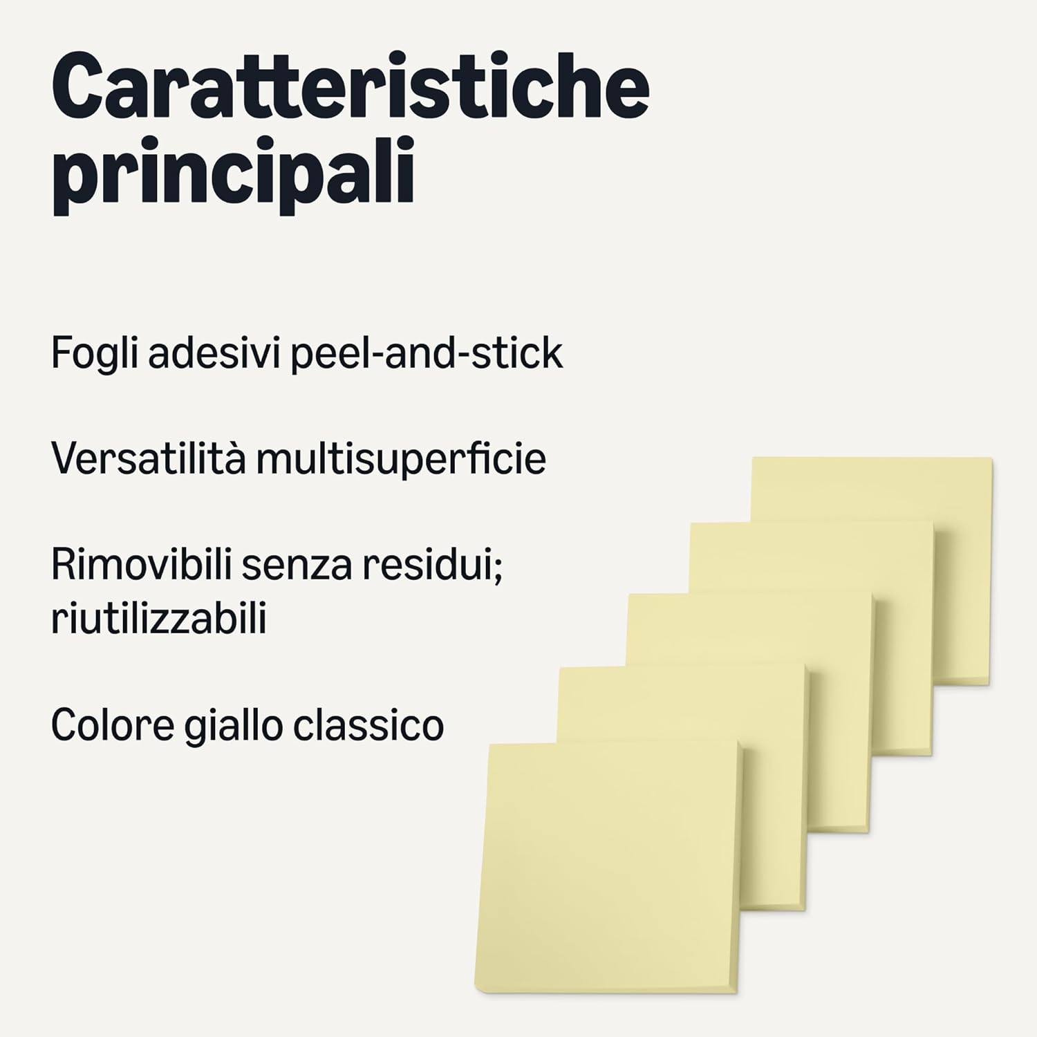 Thumbnail 1 de Amazon Basics Quadrato Blocchetti di foglietti adesivi, 18 blocchi, 7.6 x 7.6 cm, Giallo