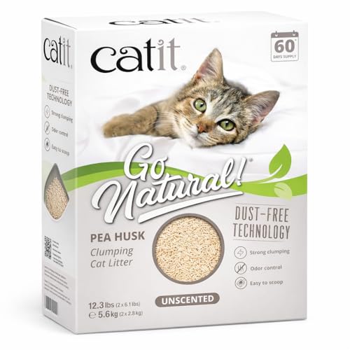 Arena para Gatos Aglomerante de Cascara de Guisante Go Natural, Sin Aroma — Catit