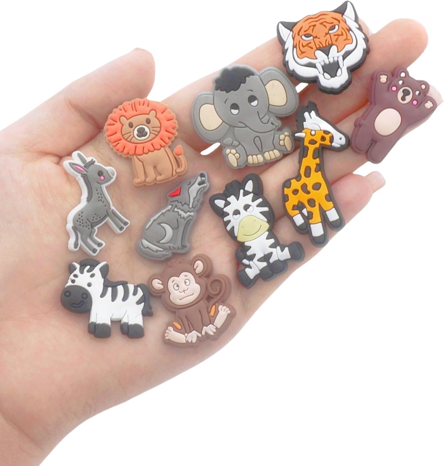 Thumbnail 1 de SAFITOYA Jungle Animals PVC Shoe Decoration Charms — 20 Pack