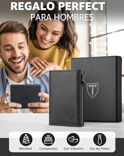 Thumbnail 6 de TEEHON Cartera Hombre de Cuero con Cierre Magnético y Protección RFID