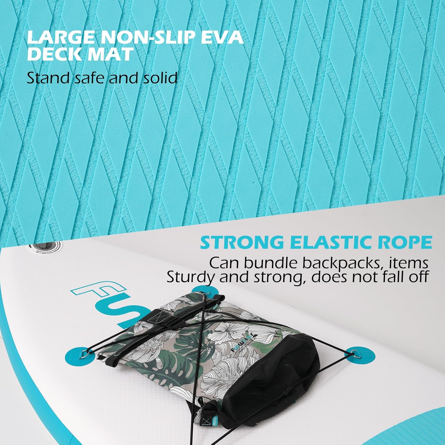 Thumbnail 3 de FunWater 10'6" Inflatable Stand Up Paddle Board (Ultra-Light) with Non-Slip Deck & Paddleboard Accessories