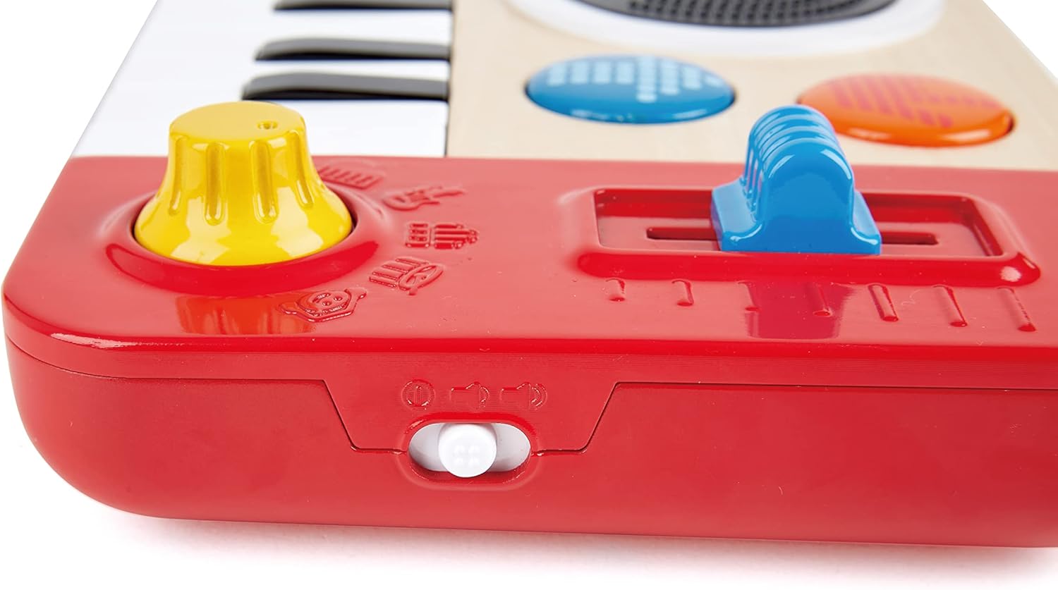 Detalle de Hape DJ Mischpult – Elektronisches Kinder-Mix- und Spin-Studio mit Soundeffekten, Scratch- und Lichteffekten (ab 12 Monaten)