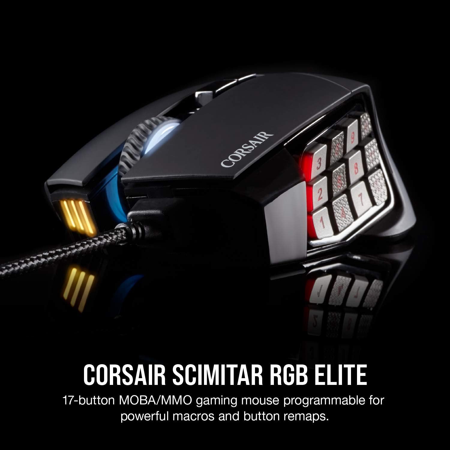 Detalle de Corsair SCIMITAR RGB ELITE — MOBA/MMO Gaming Mouse