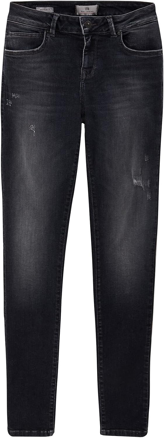 Detalle de LTB Nicole X Jeans Femme — Jean skinny gris foncé, 5 poches
