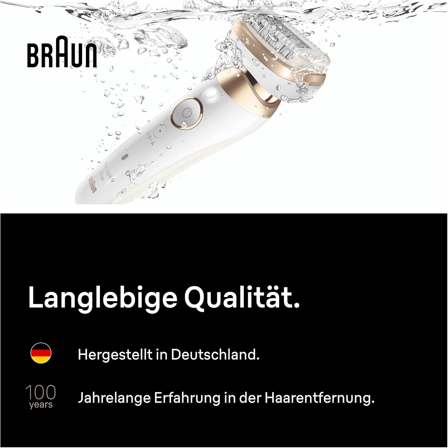 Thumbnail 6 de Braun Silk·épil 9 Flex 9-041 3D Gold Epilierer für Damen mit 360° flexiblem Kopf, Nass & Trocken