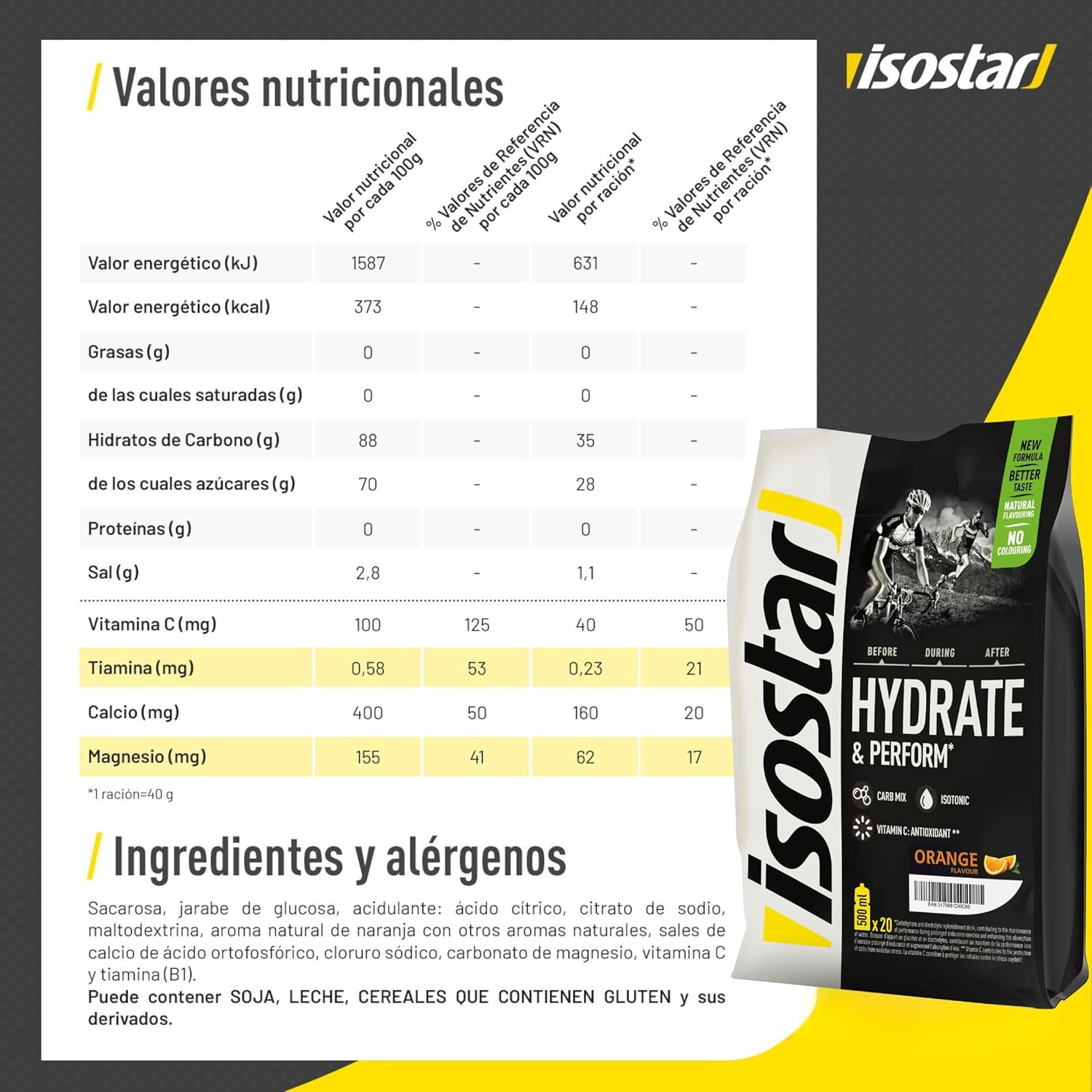 Thumbnail 3 de Isostar Hydrate & Perform ✨ Bebida Electrolítica Naranja 800g