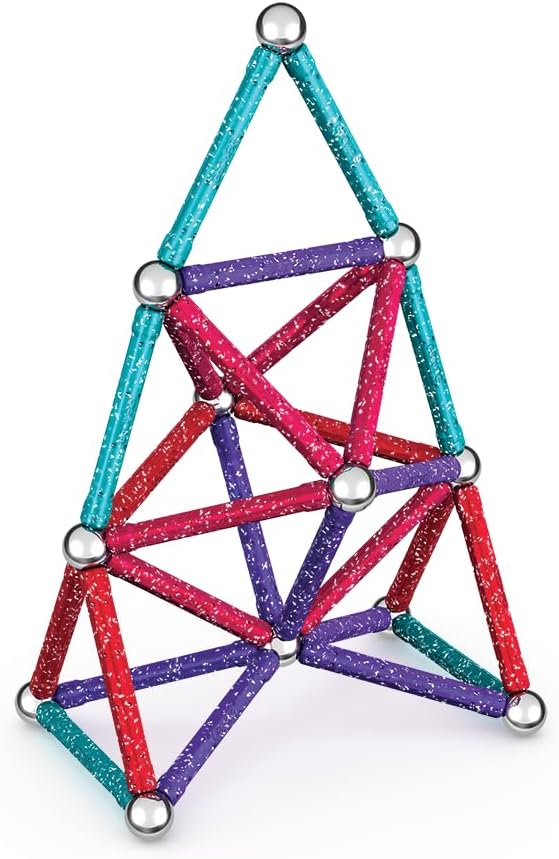 Detalle 2 de Geomag Glitter 60 pièces jeu magnétique 🧩