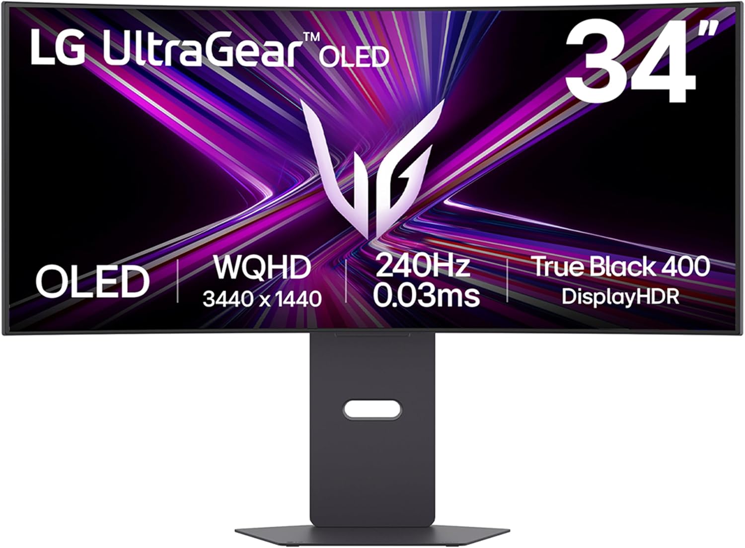 Detalle de LG UltraGear OLED GX9 34" 34GX900A-B: 34-Inch WQHD Curved OLED Gaming Monitor