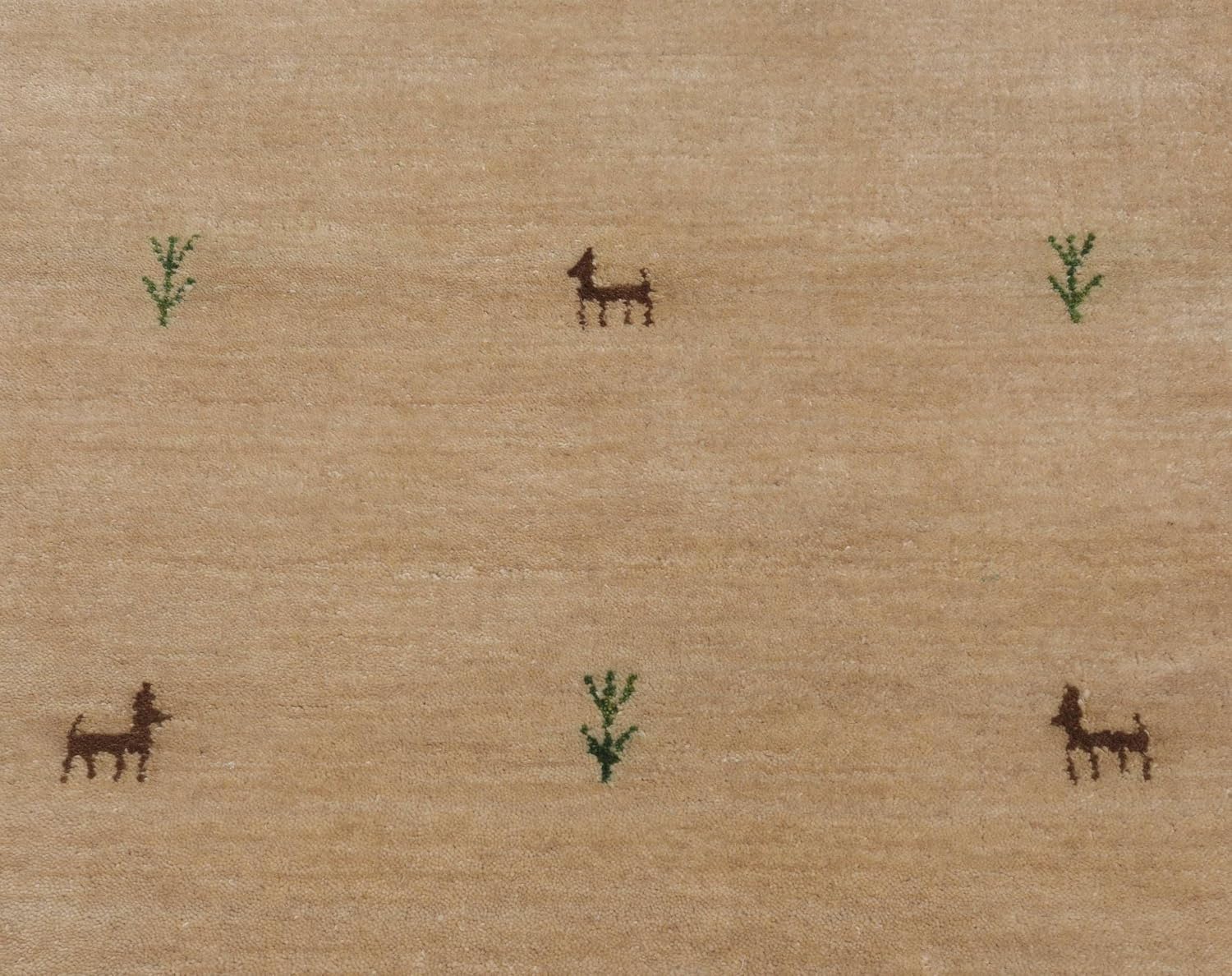 Detalle 2 de RugVista Gabbeh Two Lines Rug, 80 x 250 cm, Beige, Wool and Cotton