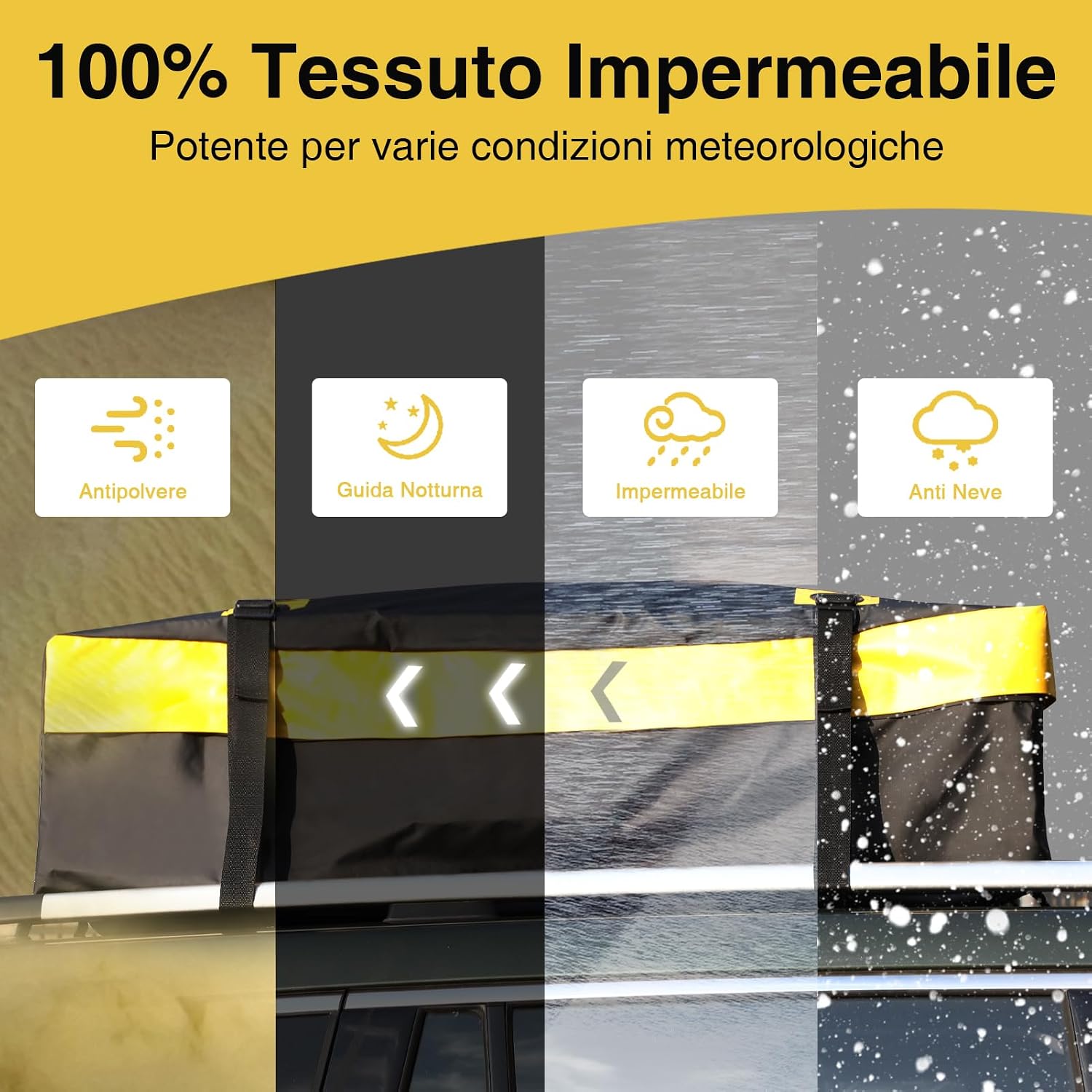 Thumbnail 3 de JOBYNA Borsa da Tetto 425 L: Borsa impermeabile pieghevole con tappetino antiscivolo e accessori per auto