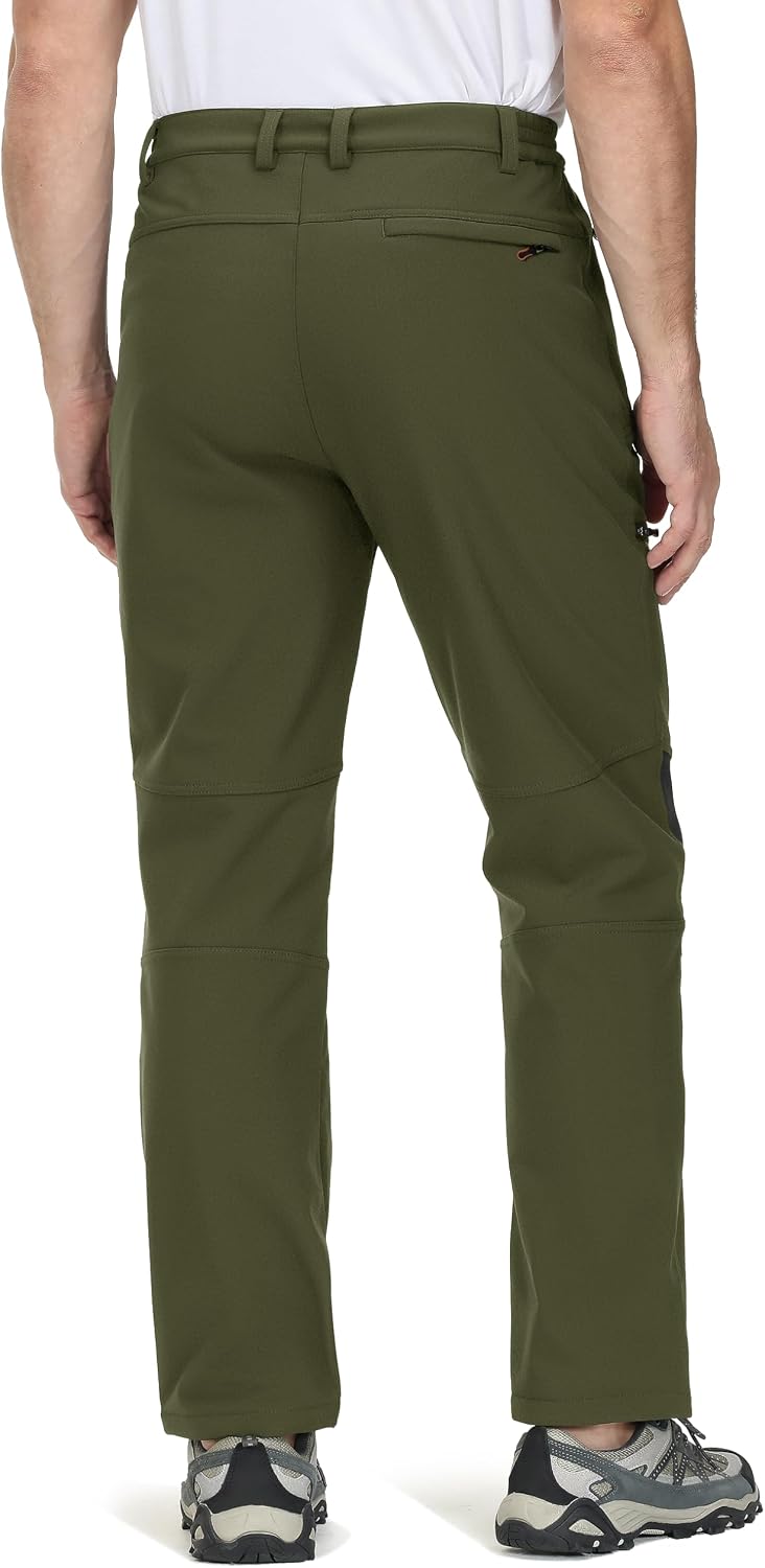 Thumbnail 6 de TACVASEN Men's Fleece-Lined Snow Pants, Waterproof Softshell, 4 Zip Pockets