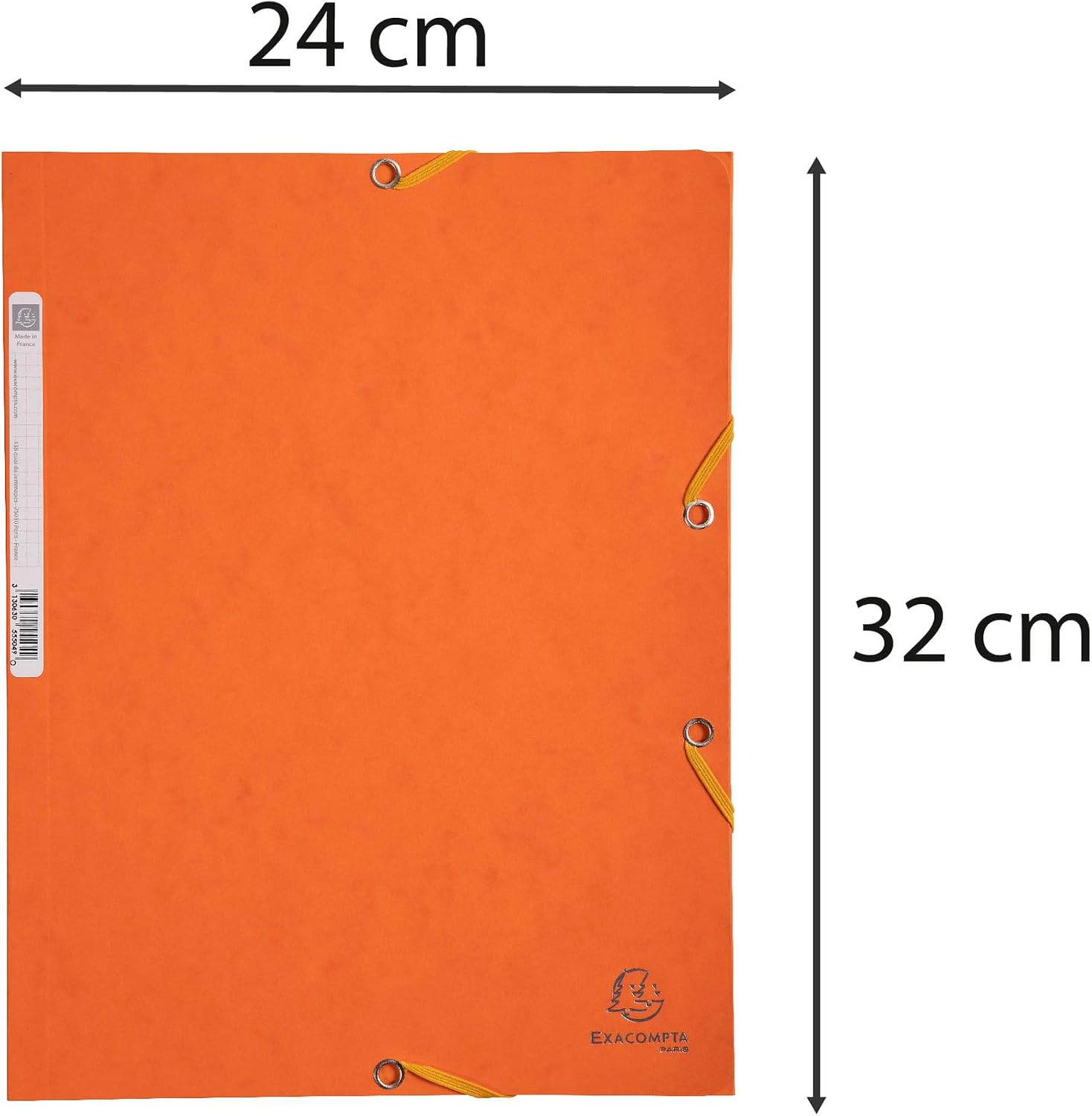 Thumbnail 3 de Exacompta 55304E — Paquet de 10 chemises à élastiques 3 rabats, A4, carte lustrée orange