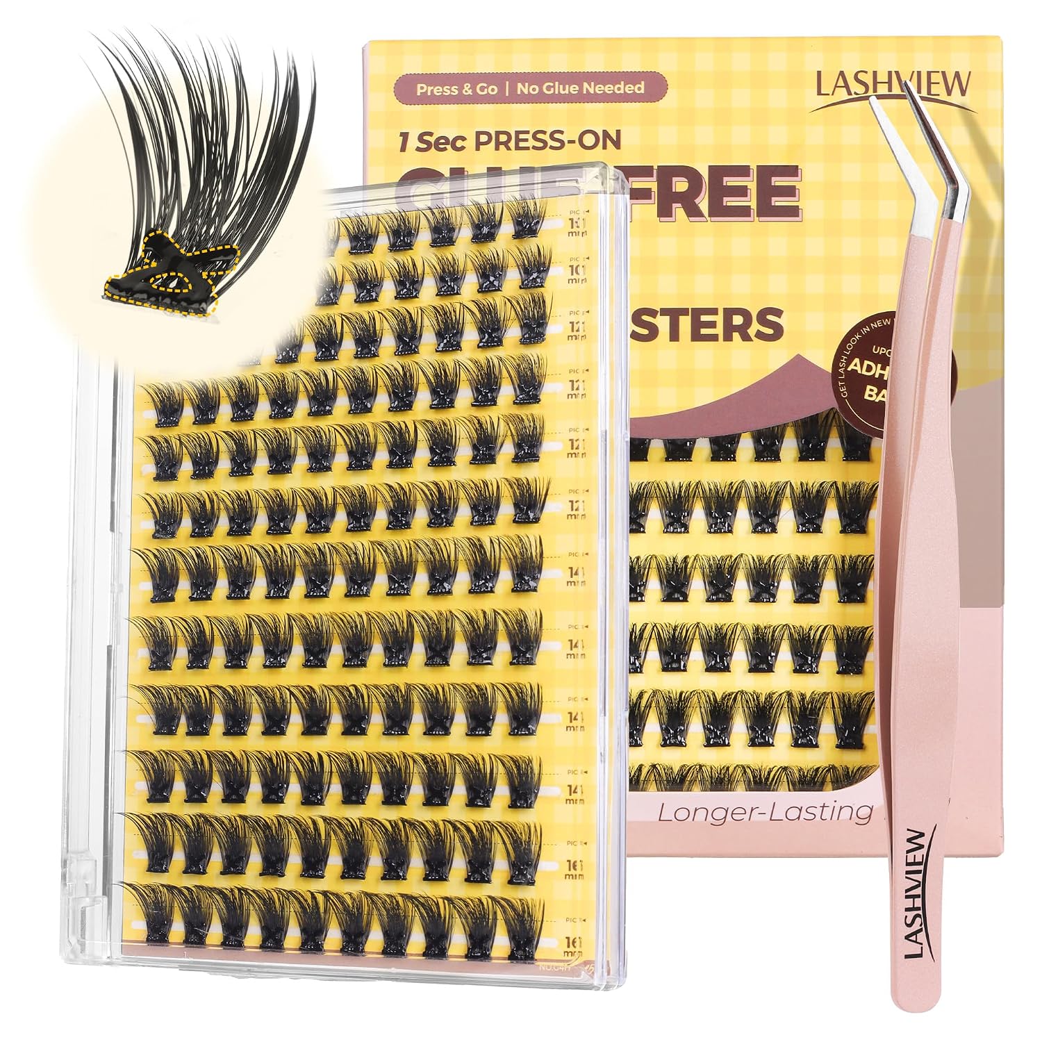 Detalle de LASHVIEW NM03-D Wimpernbüschel 10–16 mm 💄