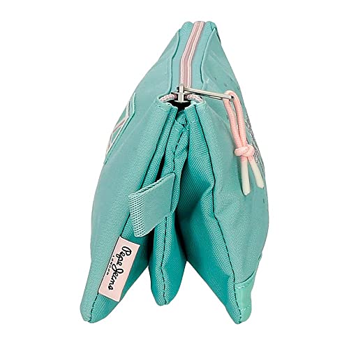 Detalle 2 de Pepe Jeans Jane Estuche triple azul 22x12x5 cm