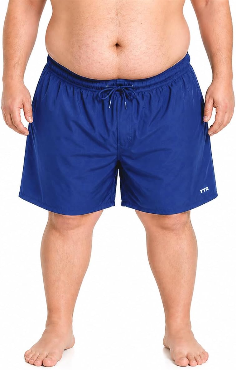 Thumbnail 6 de TTZ Mens Big and Tall Swim Trunks 9-Inch Inseam, Quick-Dry with Zipper Pockets (2X–6X)