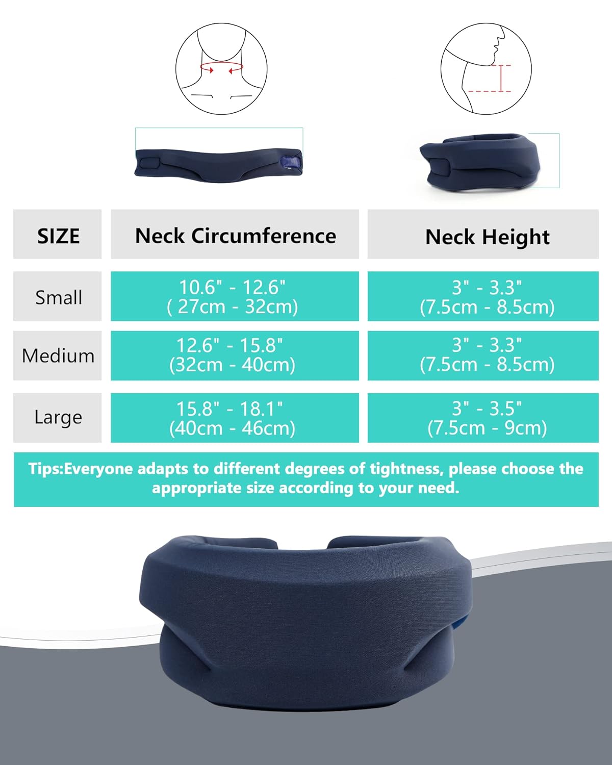 Thumbnail 5 de BLABOK Collare per dolore al collo e sostegno – supporto cervicale regolabile per comfort quotidiano