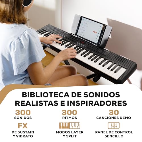 Detalle de Alesis Melody 61 MK4: Teclado de 61 teclas con accesorios para aprender piano
