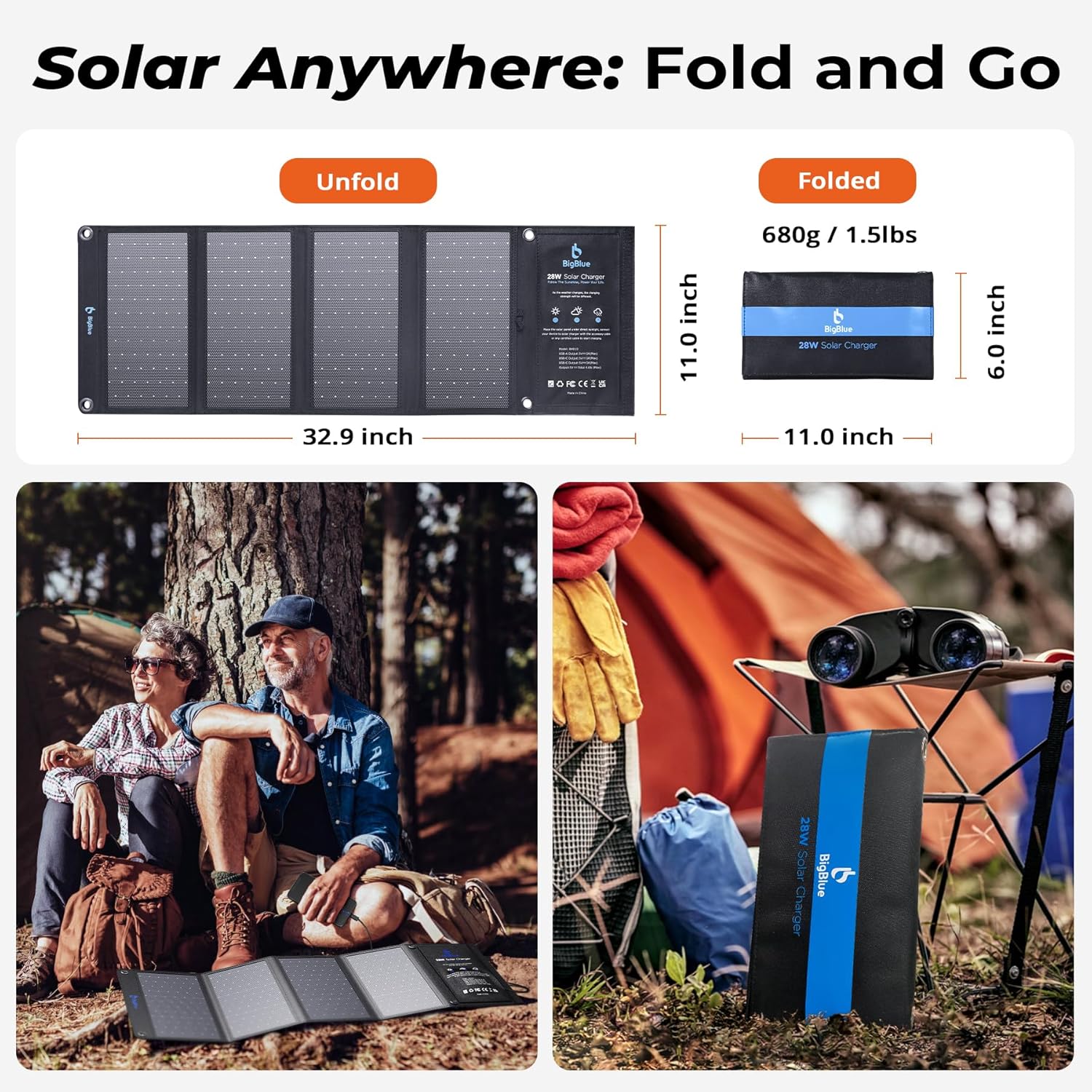 Thumbnail 5 de BigBlue 28W Solar Panel Charger 28W