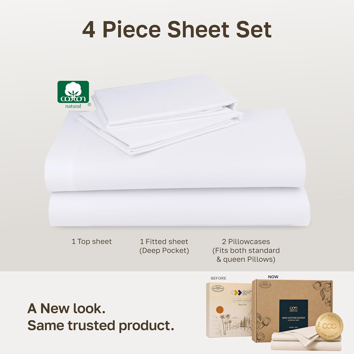 Detalle de California Design Den Queen Sheets 100% Cotton