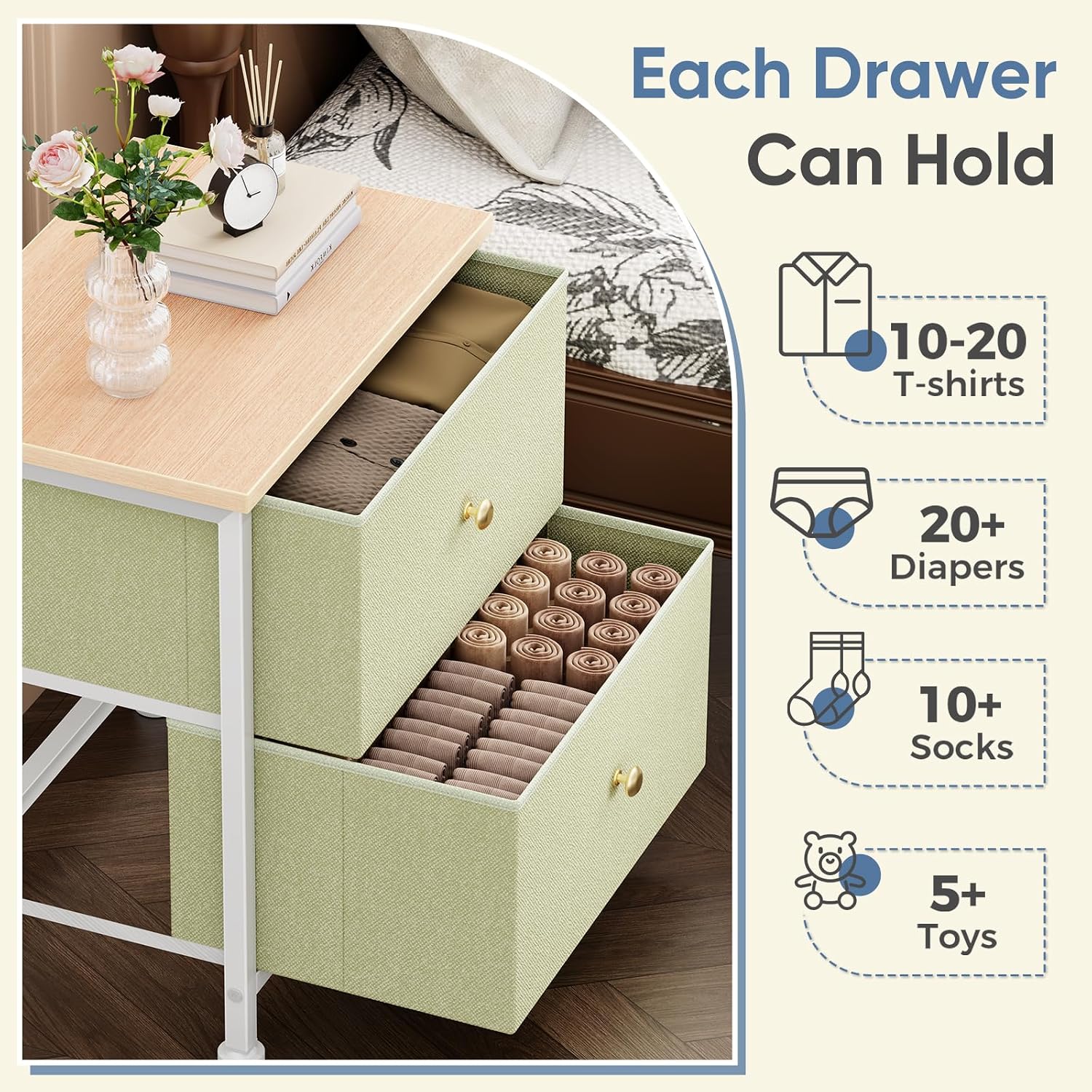 Detalle 2 de DUMOS Nightstand, 20-Inch