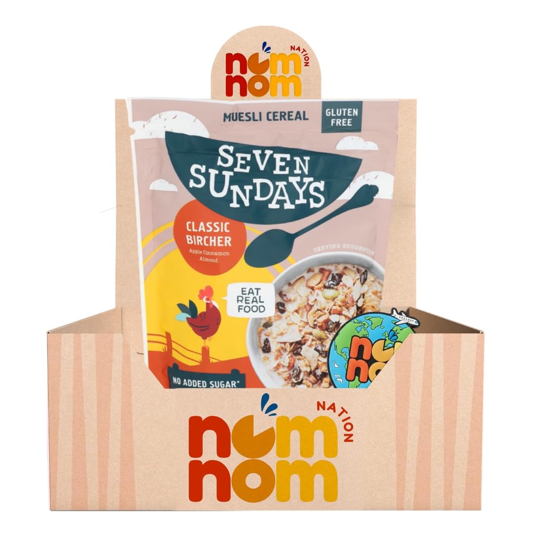 Detalle de Seven Sundays Classic Bircher Apple Cinnamon Almond Muesli Cereal, 12 oz Pouch