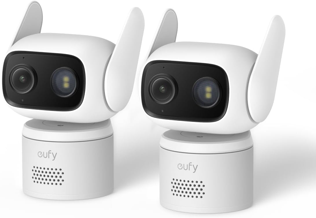 Detalle de eufy Security Camera C31 2-Pack: 360° Indoor/Outdoor Coverage with 24/7 Local Recording