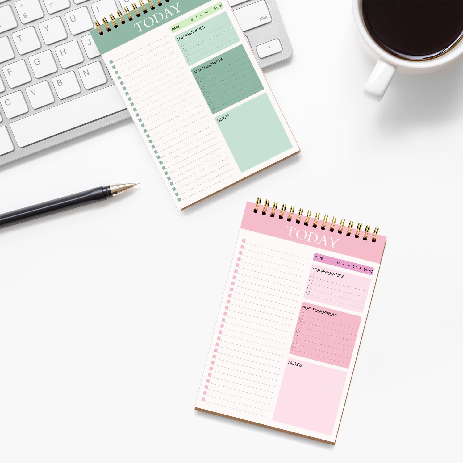 Thumbnail 6 de Zhswlp 2 Pack To Do List Notebook – Undated Daily Planner, A5 Spiral Notepad