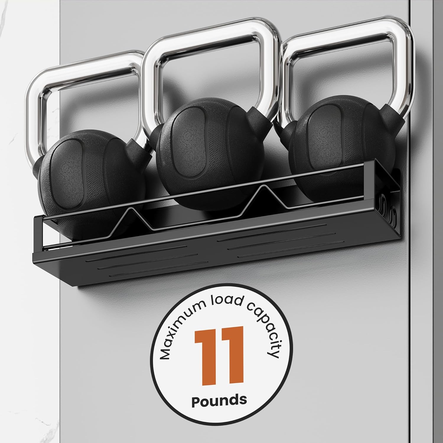 Thumbnail 3 de Mystozer 16.9-Inch Wide Magnetic Spice Rack (4-Pack) for Refrigerator, Black