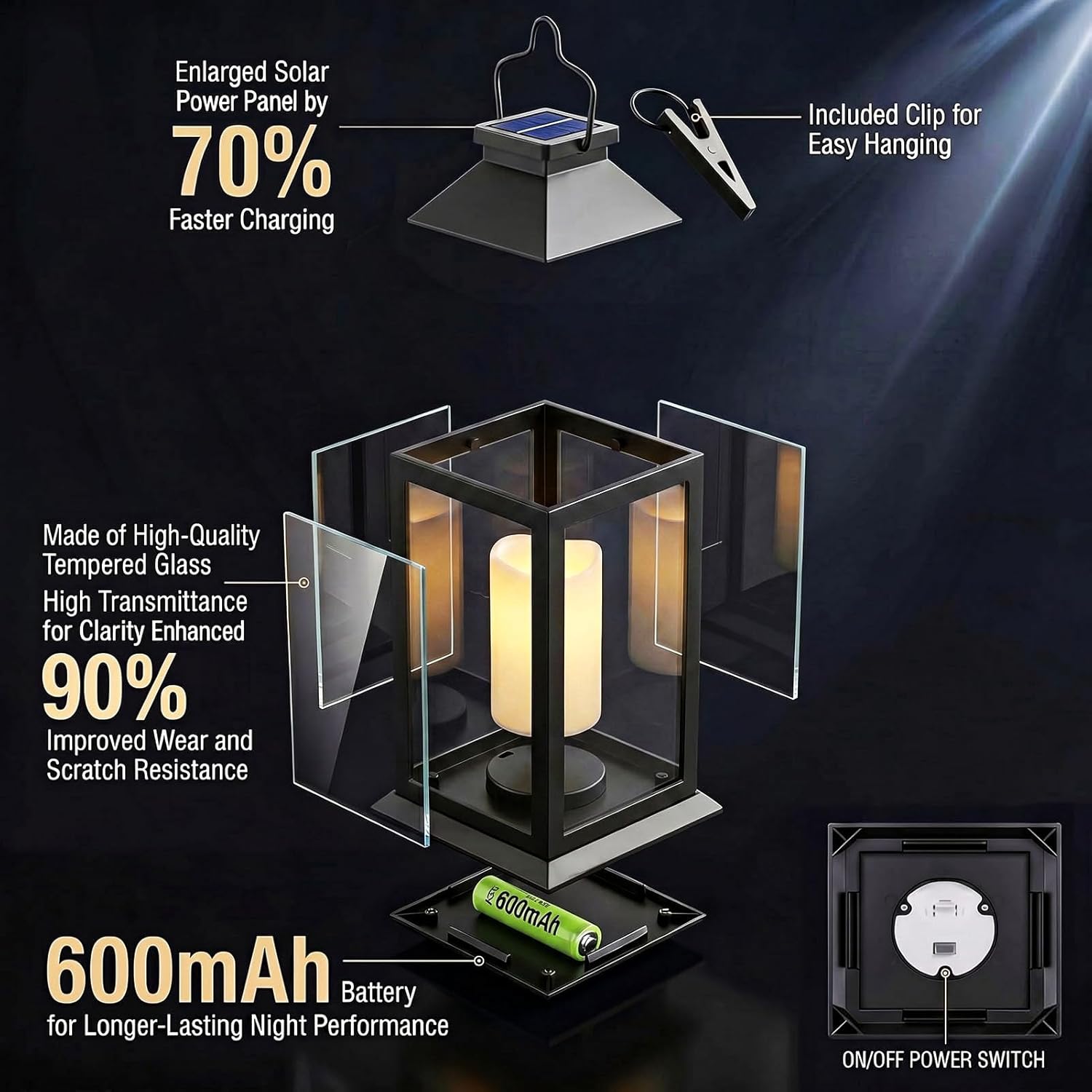 Thumbnail 3 de Yowin Solar Lanterns 2-Pack