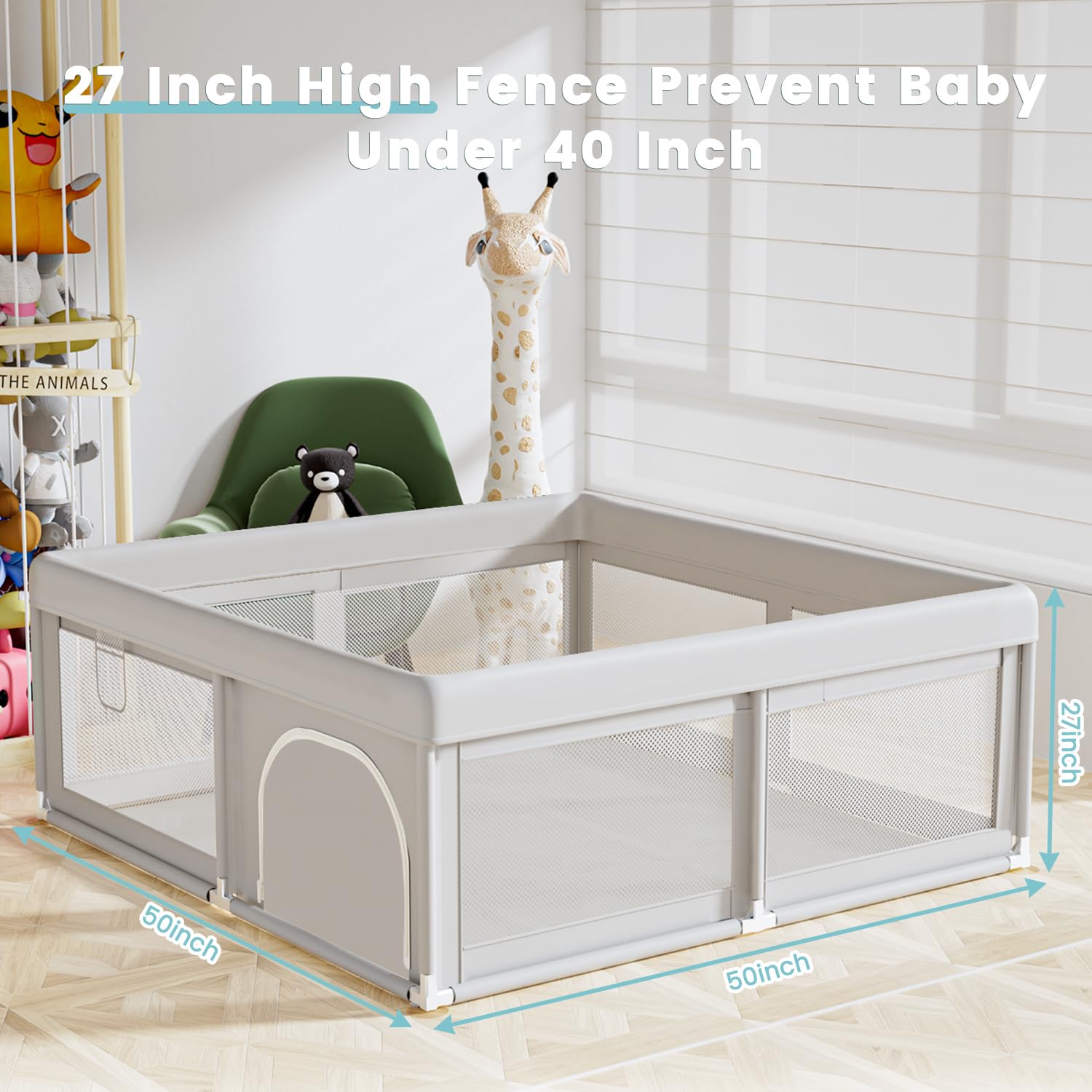 Thumbnail 5 de Hiaksedt Baby Playpen 50x50 Inch