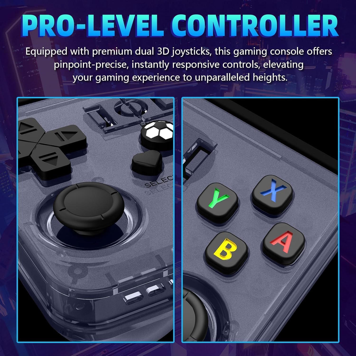 Detalle de Retro Handheld Game Console R36MAX – 64 GB Speicherung, 4,0 Zoll IPS-HD Display, 4000 mAh Akku, 30+ Mainstream-Emulatoren