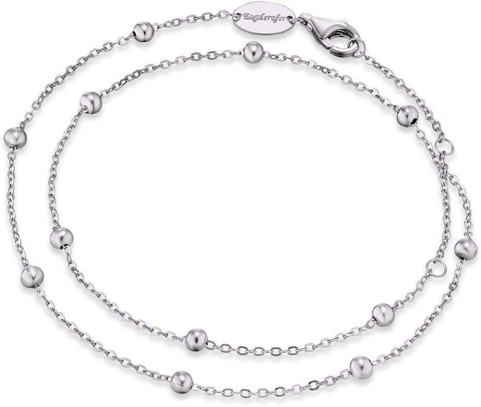 Detalle de Engelsrufer Damen Armband aus Sterling Silber – doppelt gewickelte Perlen, nickelfrei, verstellbar 32–36 cm