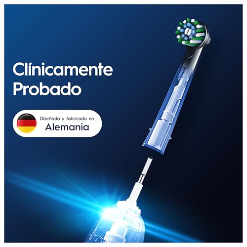 Detalle de Oral-B Pro CrossAction Cabezales de Recambio Originales (Negro) Pack de 12 para cepillo Oral-B Pro