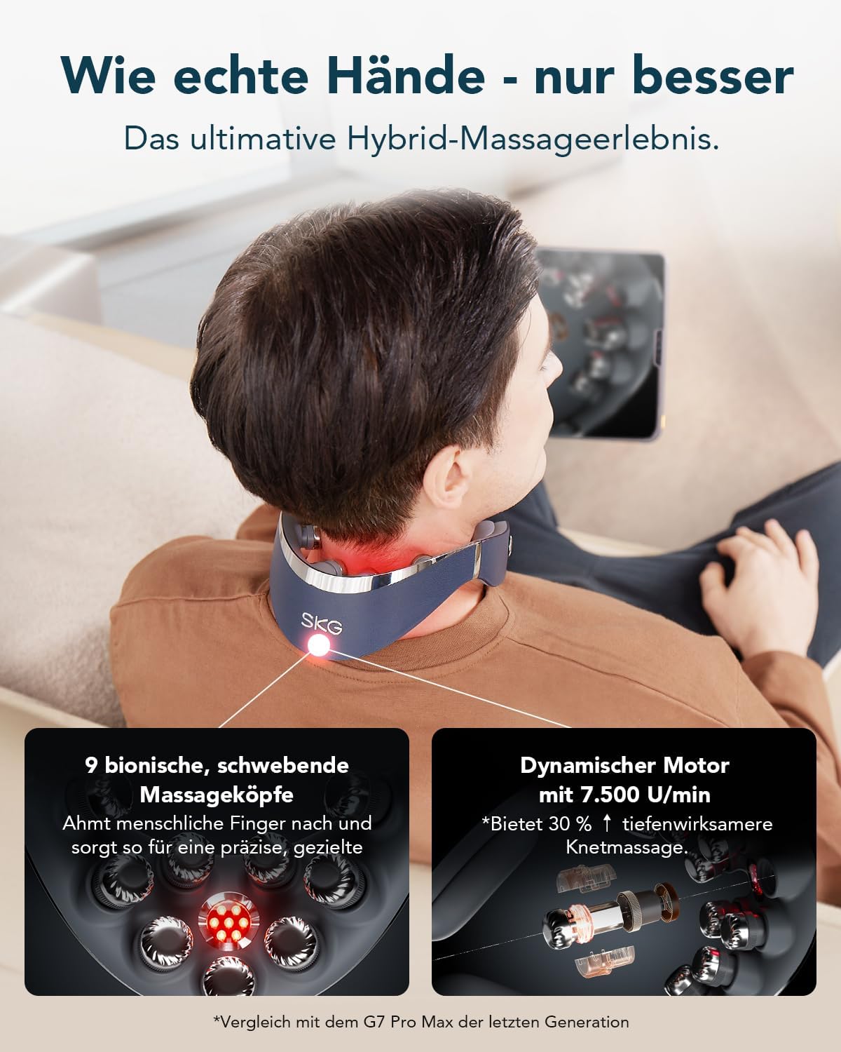 Thumbnail 2 de SKG G7pro-Fold: Das faltbare Nackenmassagegerät mit Wärme – kabellos, leicht und tragbar