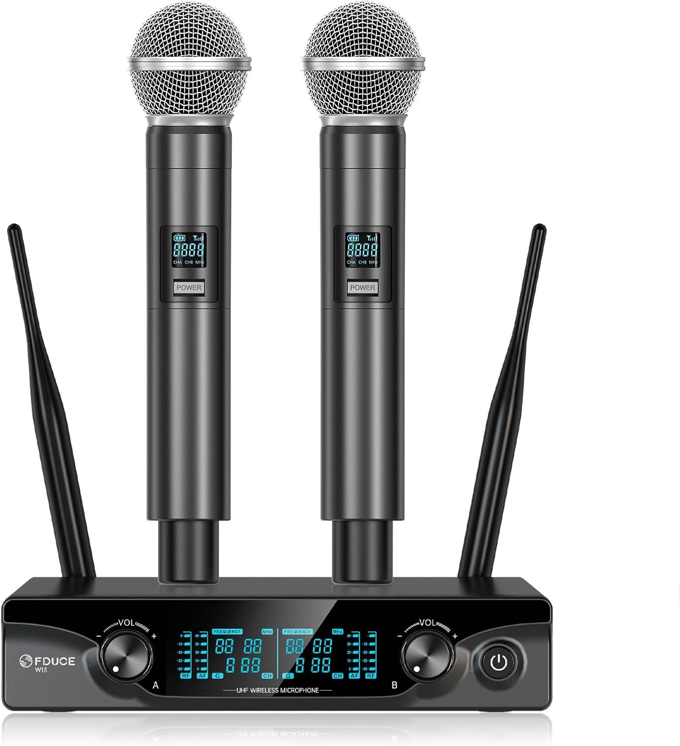 Detalle de FDUCE W13 Wireless Dual Microphone System, UHF, 2 x 5 Channels