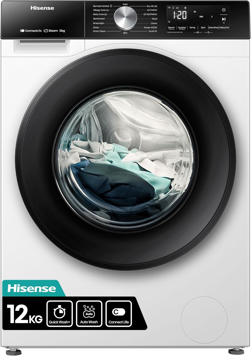 Hisense front load washing machine 12kg
