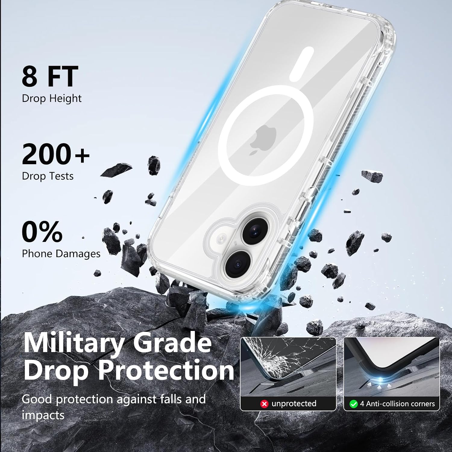 Detalle 2 de XTCASE Coque iPhone 16 Magnétique 360°