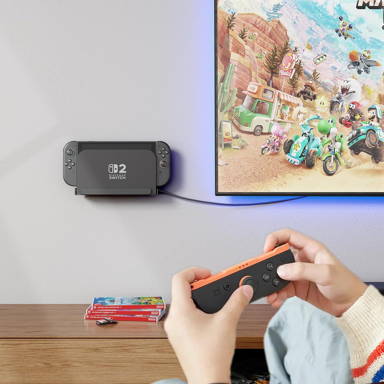 Thumbnail 6 de sciuU Wandhalterung für Nintendo Switch 2 Dock – 1,5 mm Edelstahl, kratzfest, mit Lüftung