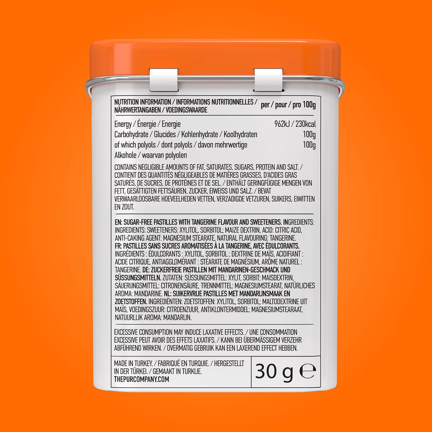 Thumbnail 5 de PUR Mints Tangerine Tango – zuckerfrei, Aspartamfrei, vegan & glutenfrei (30 Stück, 12er-Pack)