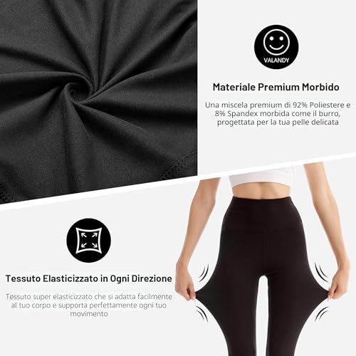 Detalle 2 de SINOPHANT 3/4 Leggins Capri Vita Alta Donna – Blu Marino, L-XL