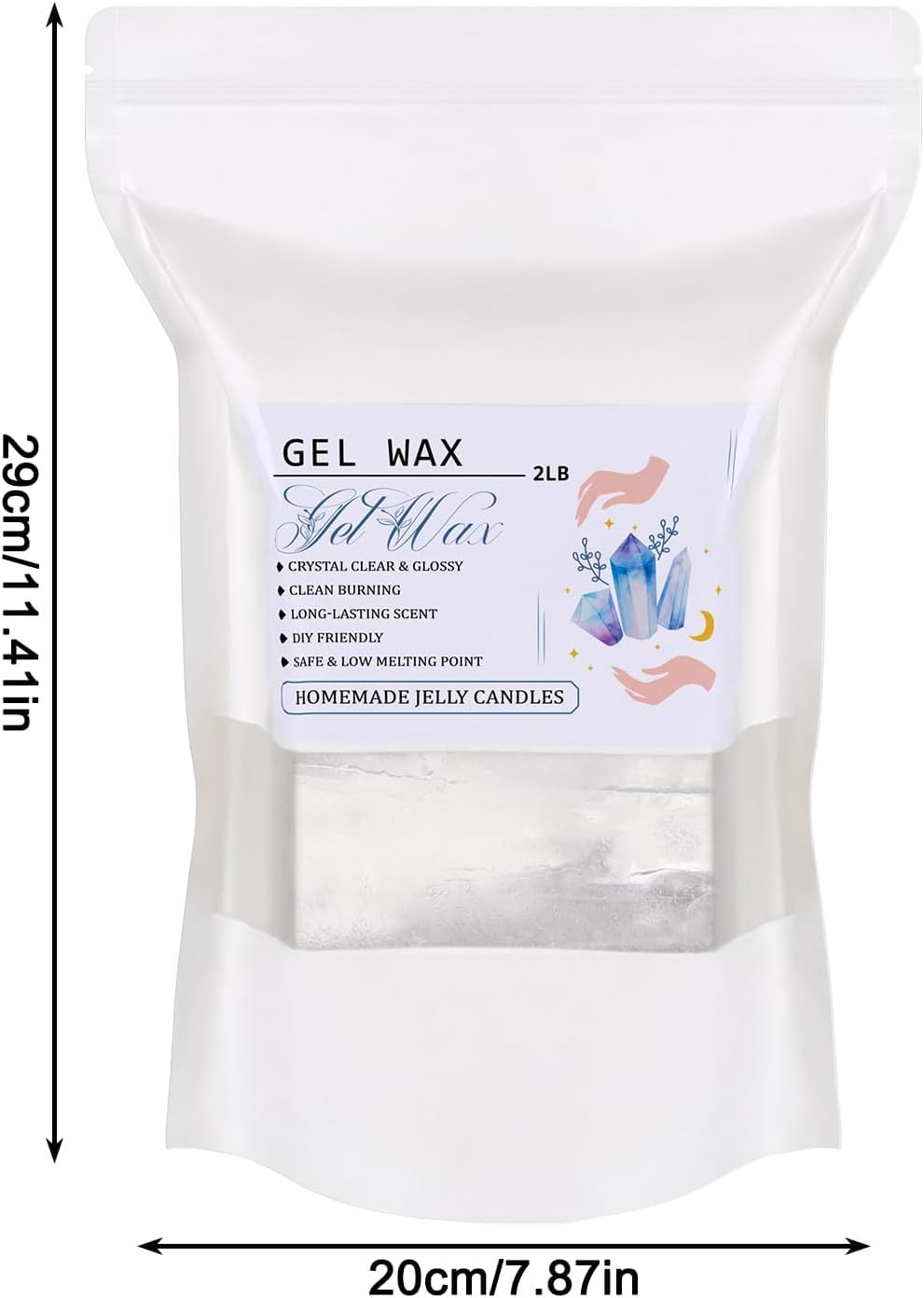 Thumbnail 1 de fclayvts NV001 Clear Jelly Candle Wax Kit, 2 lb Transparent Gel