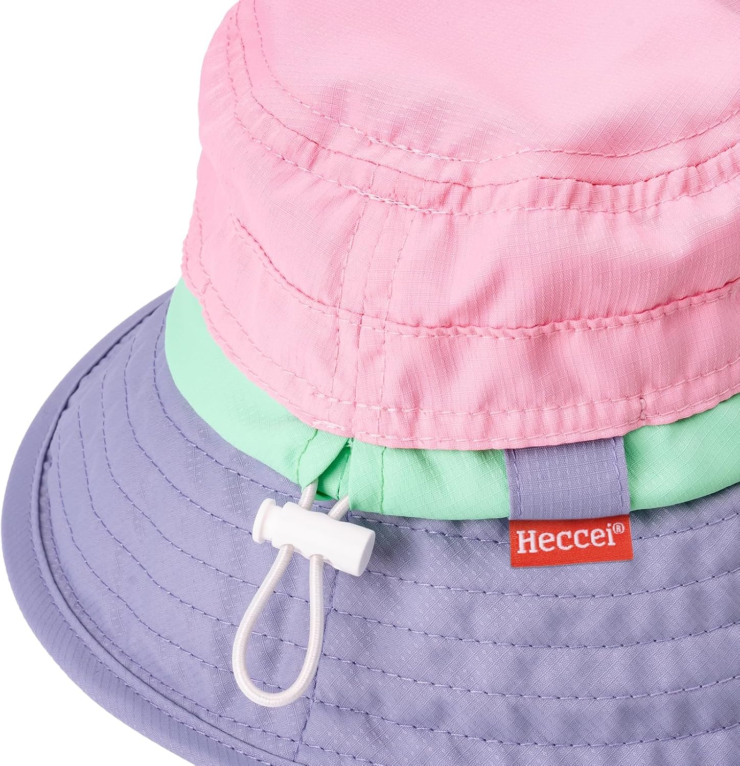 Detalle de HECCEI Baby Sun Hat UPF 50+ with Neck Flap and Adjustable Chin Straps