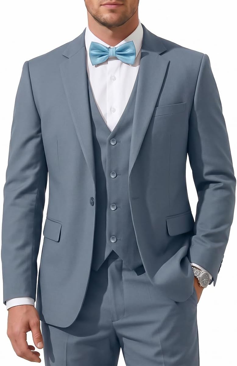 Detalle de 3-Piece Slim Fit Men's Suit Set