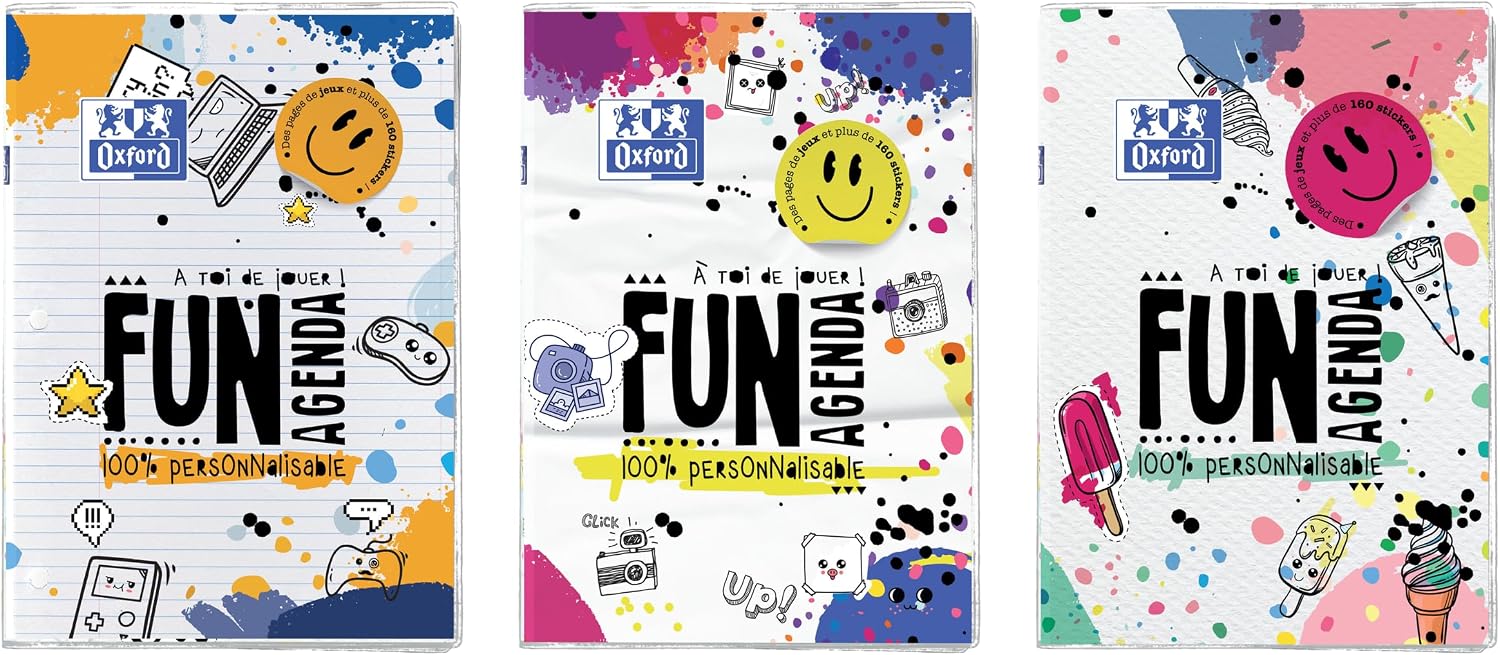 Thumbnail 6 de Agenda Oxford Fun' Agenda personnalisable 12x18 cm – 1 jour par page, 352 pages
