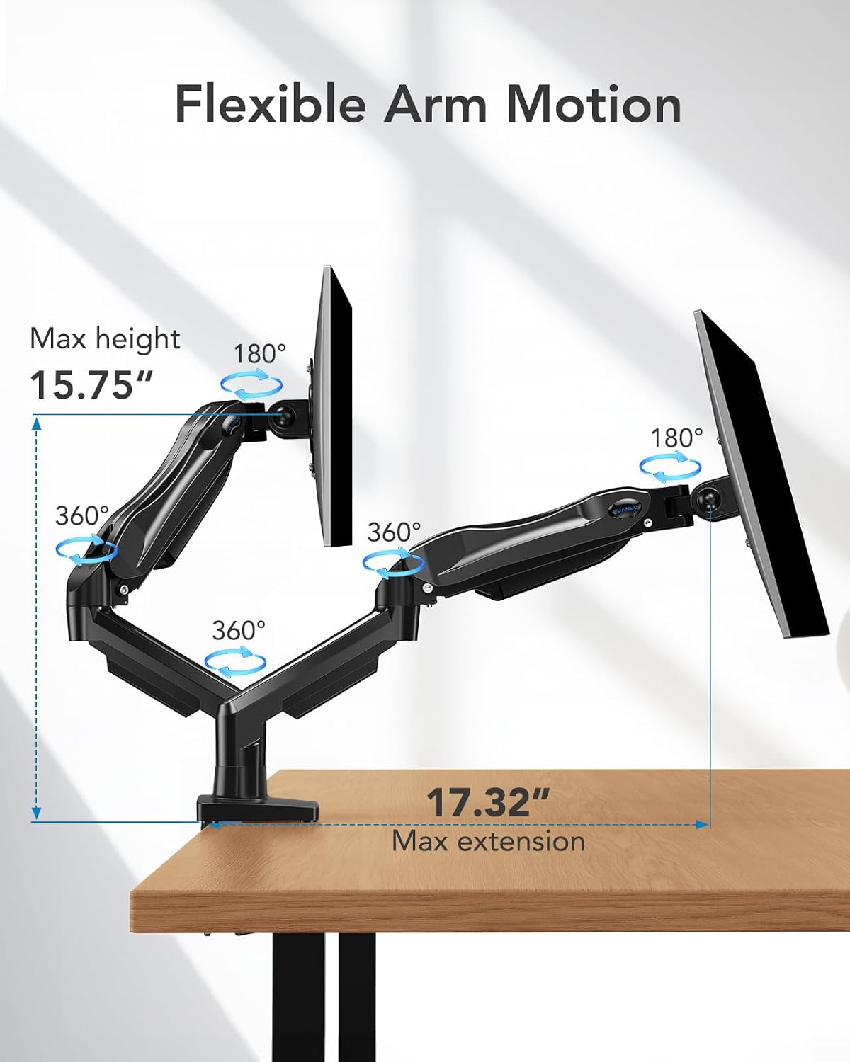 Detalle de HUANUO Dual Monitor Stand, 13 to 32 Inches