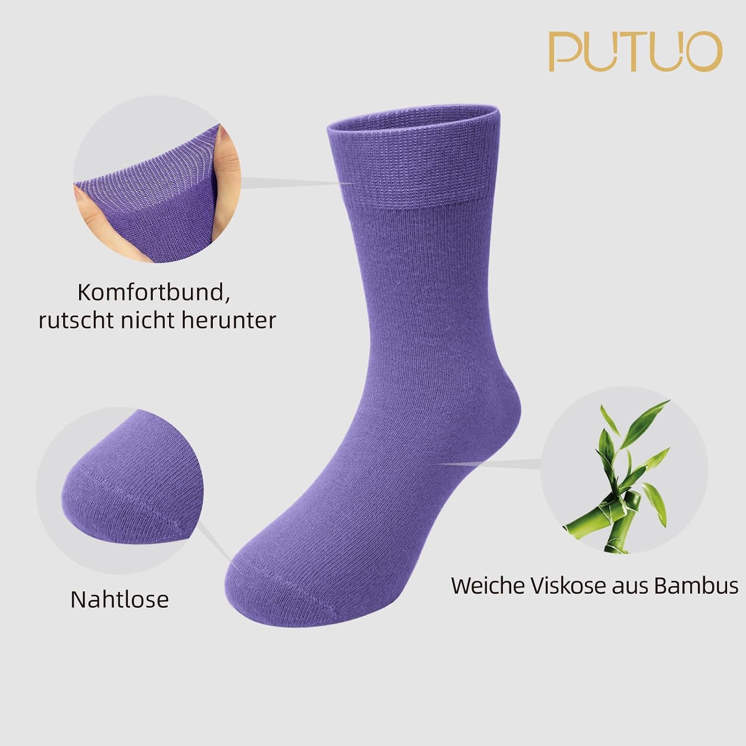Detalle 2 de Kinder Socken Bambusviskose 5 Paar
