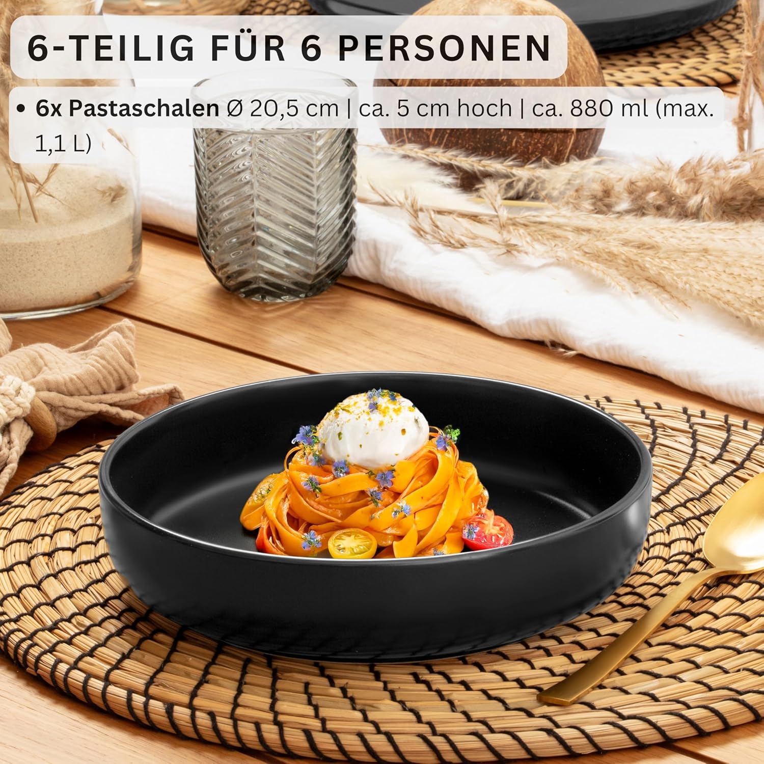 Detalle 2 de Sänger Madeira Pastaschalen 880 ml 6er Set